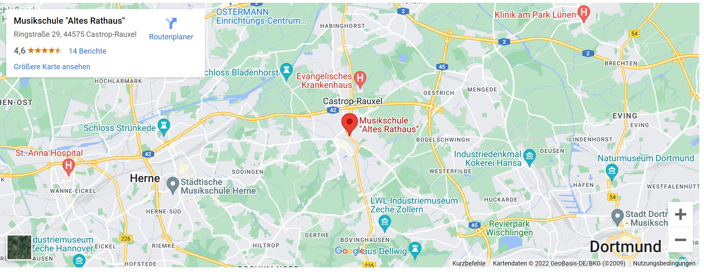Google Maps Musikschule Altes Rathaus Castrop-Rauxel